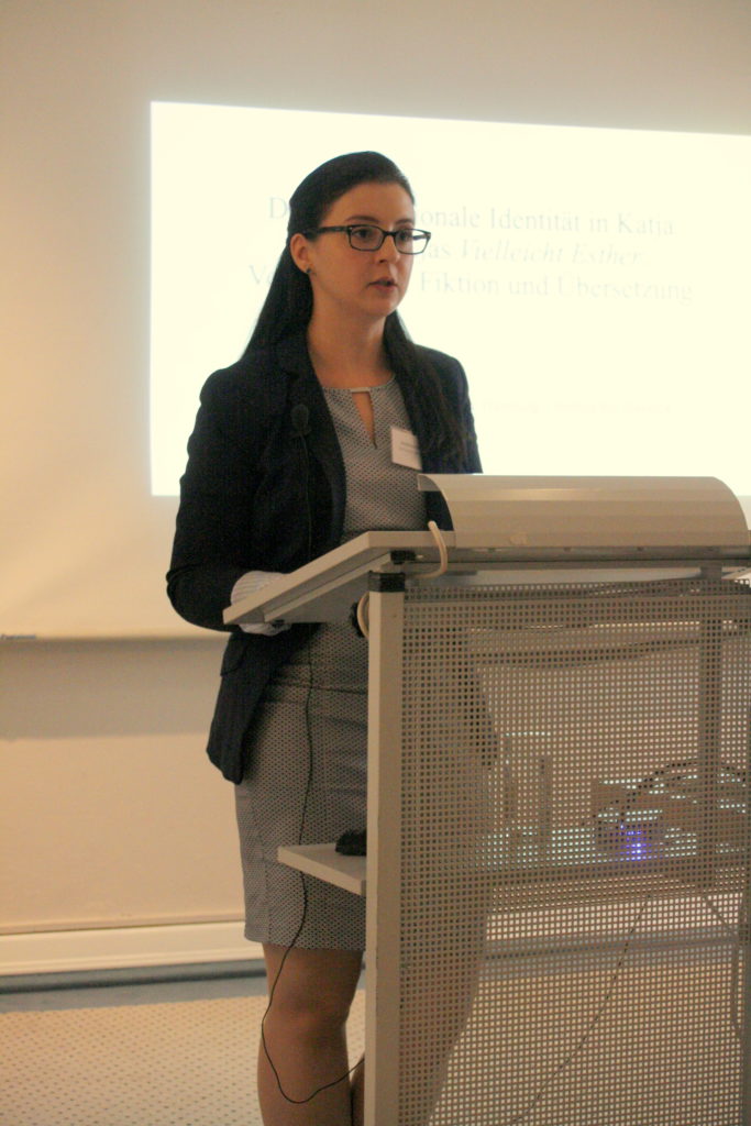 Kristina Vogel während ihres Vortrags.